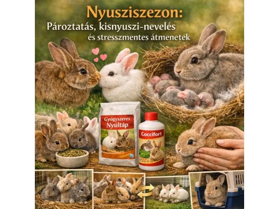 Hamarosan itt a nyusziszezon: pároztatás, kisnyuszi-nevelés és a stresszmentes átmenetek szerepe