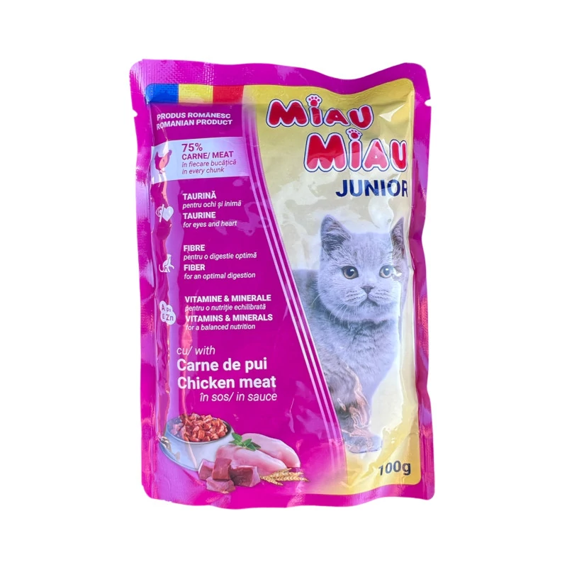 Csirkehúsos nedves macskaeledel kölyök cicáknak 100g