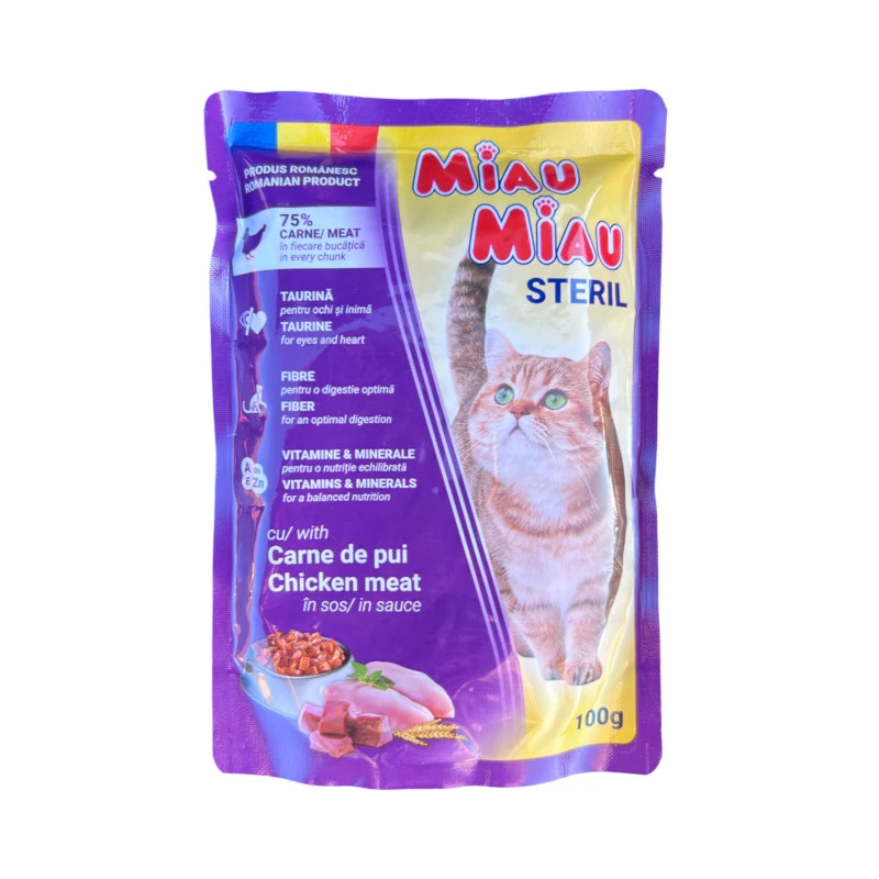 Csirkehúsos nedves macskaeledel sterilizált cicáknak 100g